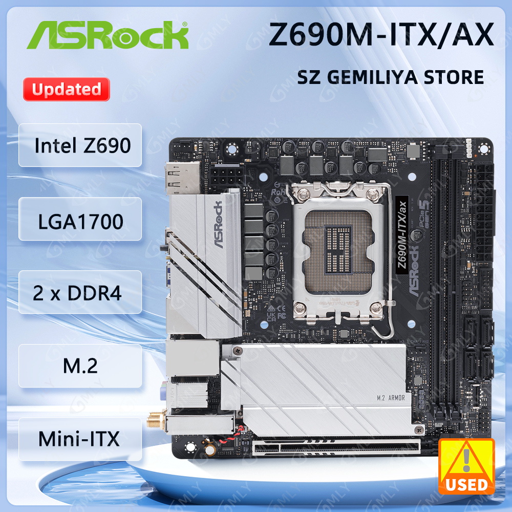 ASROCK Z690M-ITX/ax Mini-ITX M - Lga1700 Itx Motherboard Ddr5 review and price
