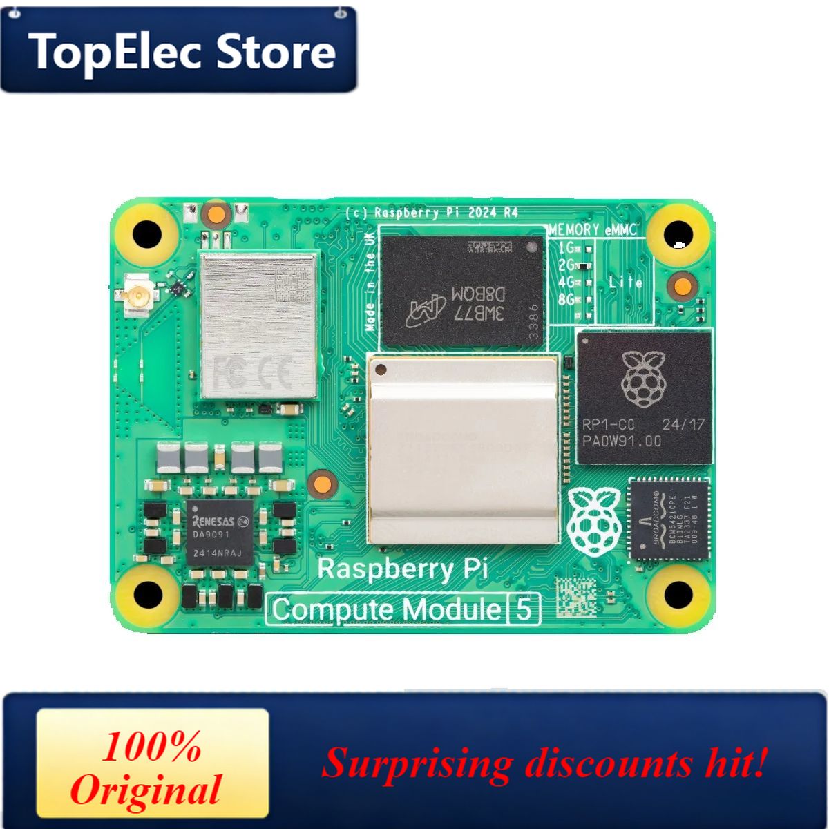 TopElec Raspberry Pi Compute M - Raspberry Pi 5 8Gb Board review and price